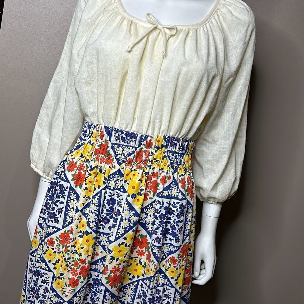 Vintage Deena Floral Maxi Dress Medium